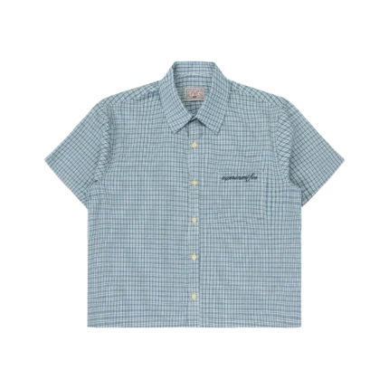 Experiment-Five Plaid Button Shirt Blue