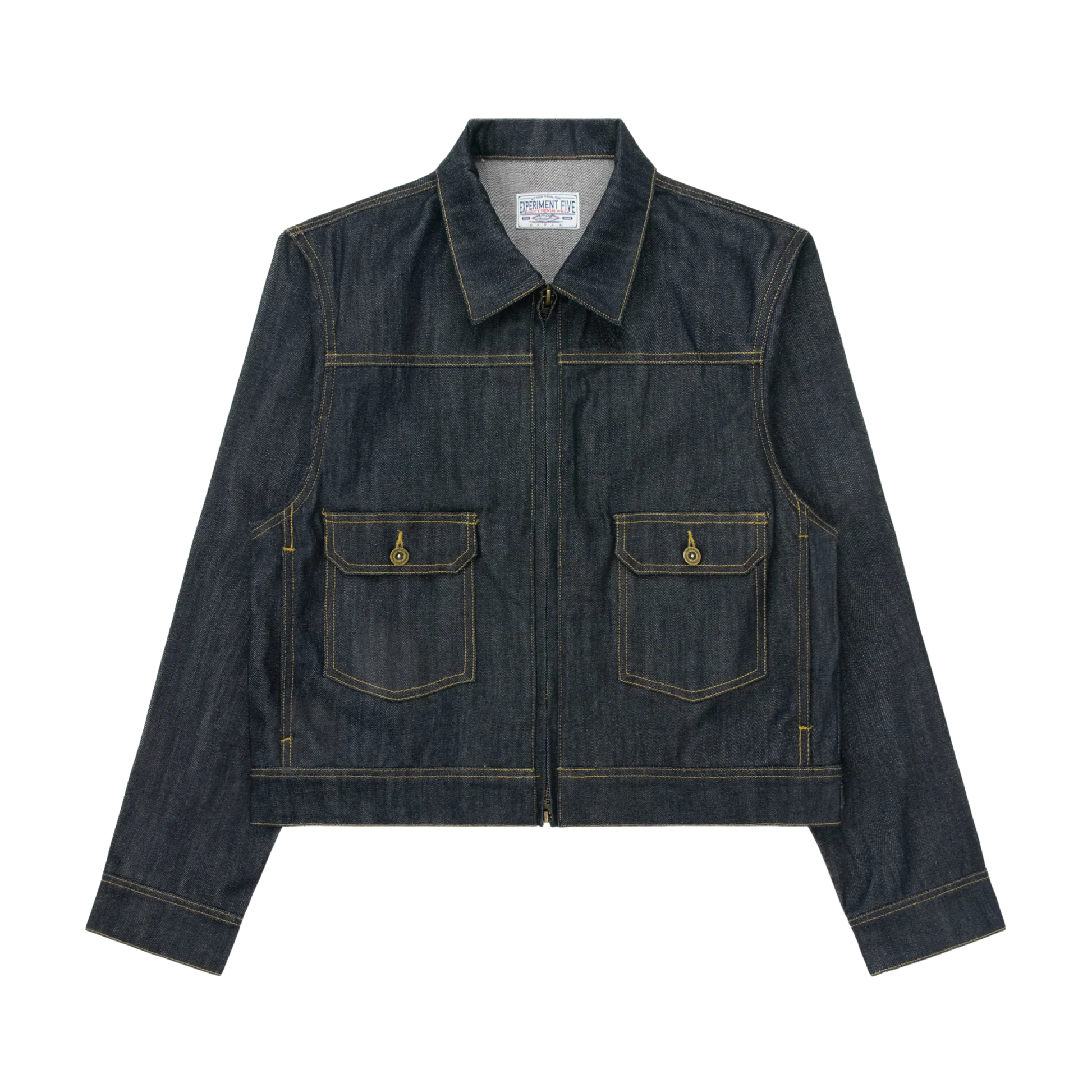 Raw_Denim_Jacket Experiment Five Raw Denim Jacket