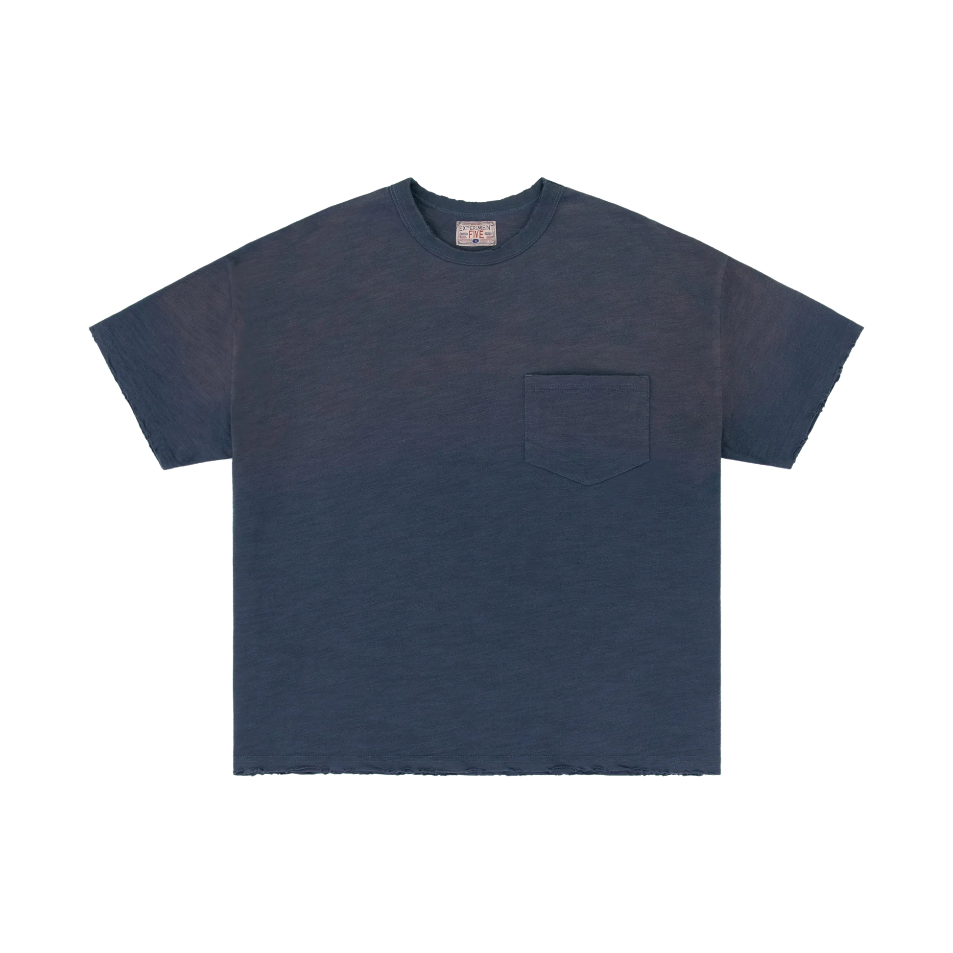 SLUB_POCKET_TEE_WASHED_NAVY_FRONT-removebg Experiment-Five Slub Pocket Tee Navy